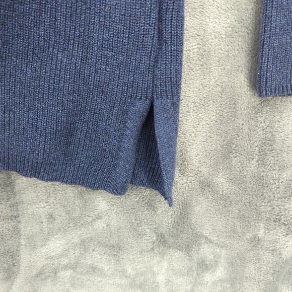 Mansted Sweater Womens XL Blue Fisherman Knit Minimalist Winter Pullover Navy - Picture 5 of 7
